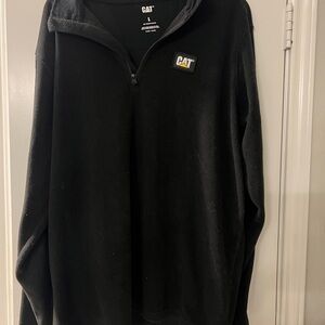 Caterpillar Black 1/4 Zip-Up fleece Sweater